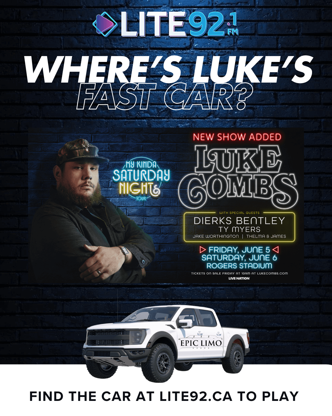 Lewis Capaldi Night Out promo